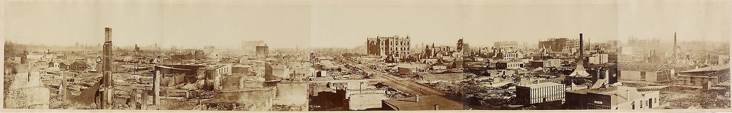 Untitled (Chicago after the Chicago Fire) - Attributed to George N. Barnard, Poster Print Wall Art