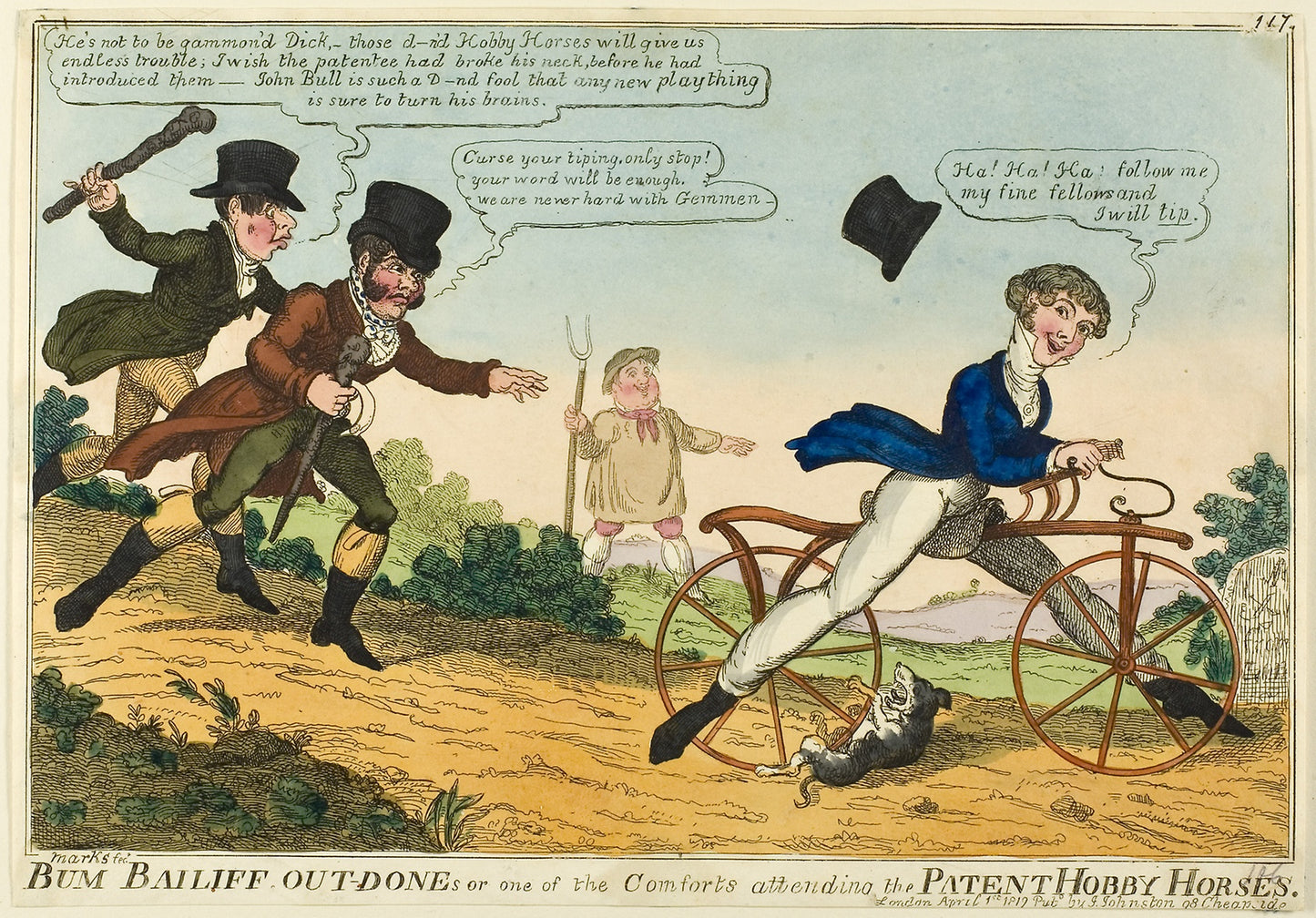 Bum Bailiff Out-Dones - J. Lewis Marks, Poster Print Wall Art