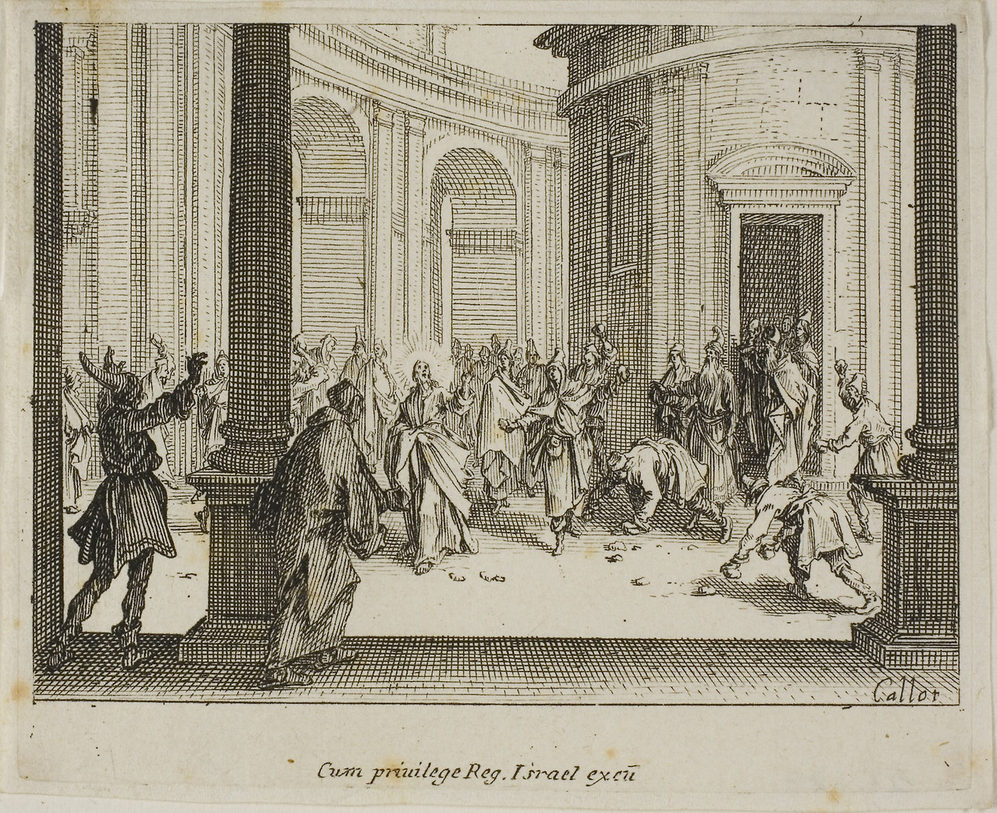 The Stoning of Jesus, from The New Testament - Jacques Callot (French, 1592-1635), Poster Print Wall Art