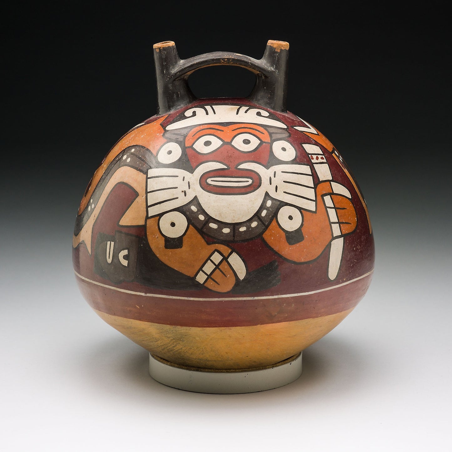 Vessel Depicting a Composite Shark, Feline, and Human Figure - Nazca, Poster Print Wall Art