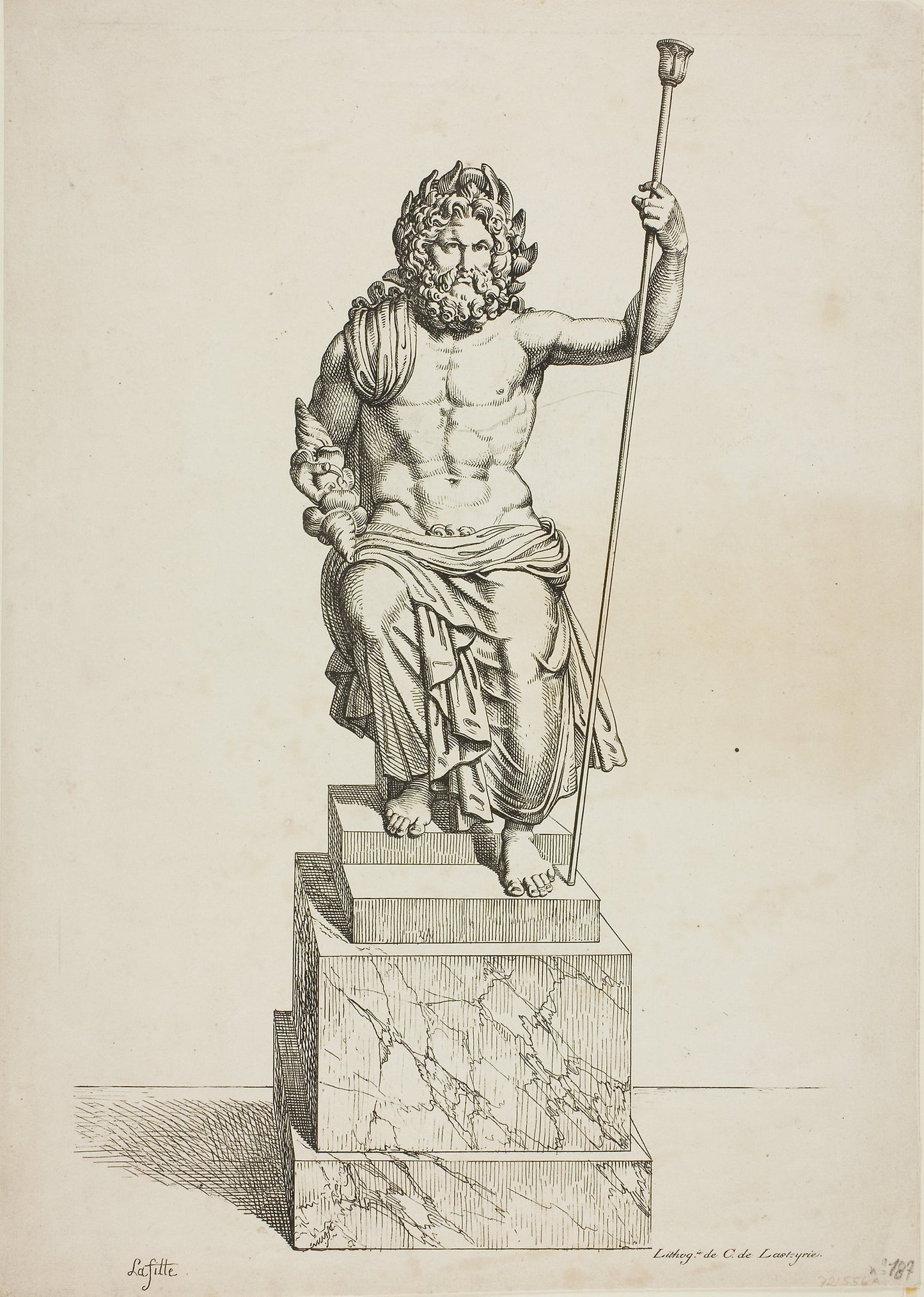 Jupiter, drawn from the collection of M. Denon - Louis Lafitte (French, 1770-1828), Poster Print Wall Art