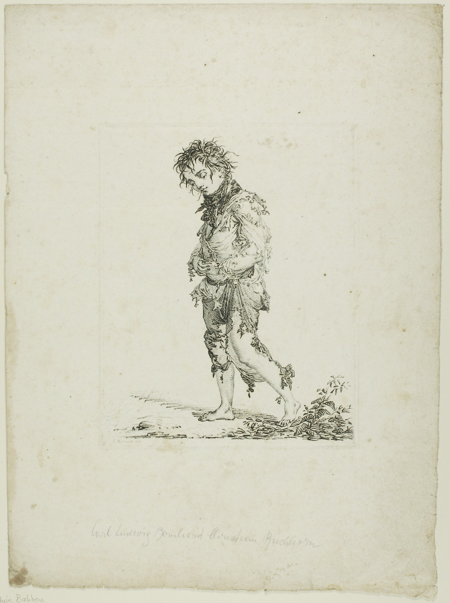 Begger - Carl Ludwig Buchhorn, Poster Print Wall Art