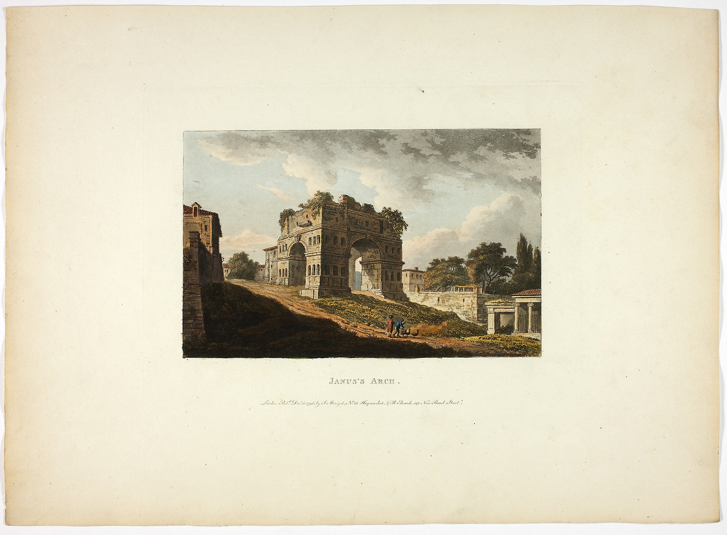 Janus's Arch, plate twenty from the Ruins of Rome - M. Dubourg, (English, active 1786-1838), Poster Print Wall Art