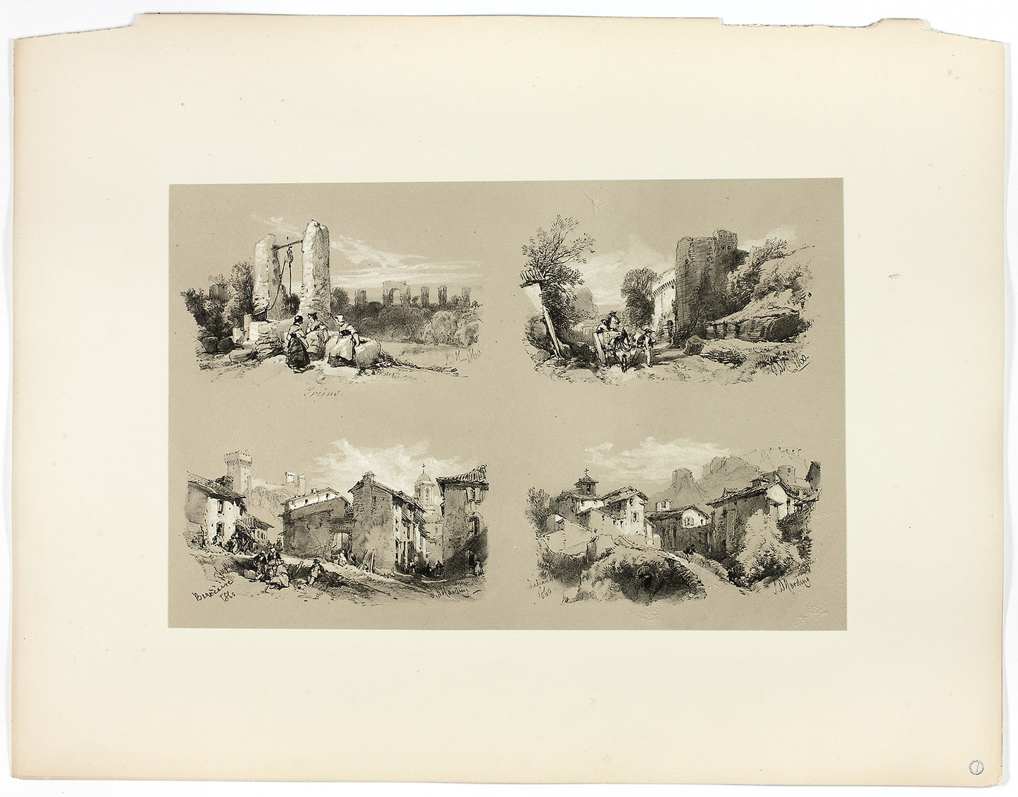 Frejus, Beaucaire, Chateau, from Picturesque Selections - James Duffield Harding, (English, 1798-1863), Poster Print Wall Art