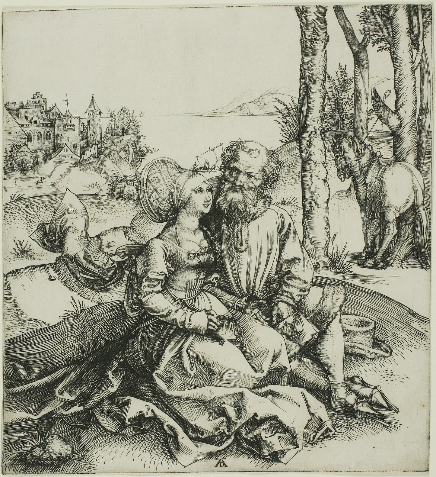 The Ill-Assorted Couple - Albrecht Dürer, Poster Print Wall Art