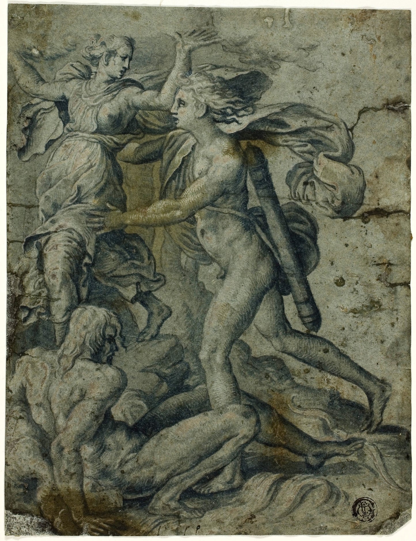 Apollo and Daphne - After Pietro Buonaccorsi, called Perino del Vaga (Italian, 1501-1547), Poster Print Wall Art