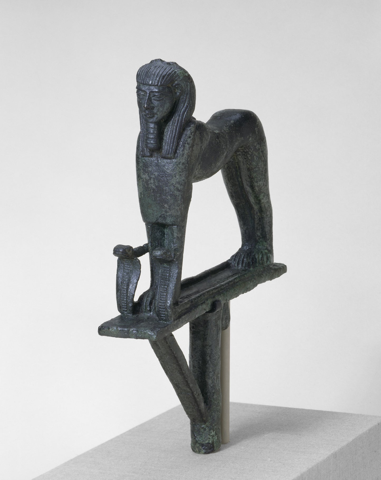 Statuette of a Sphinx from a Barque Standard - Egyptian, Poster Print Wall Art