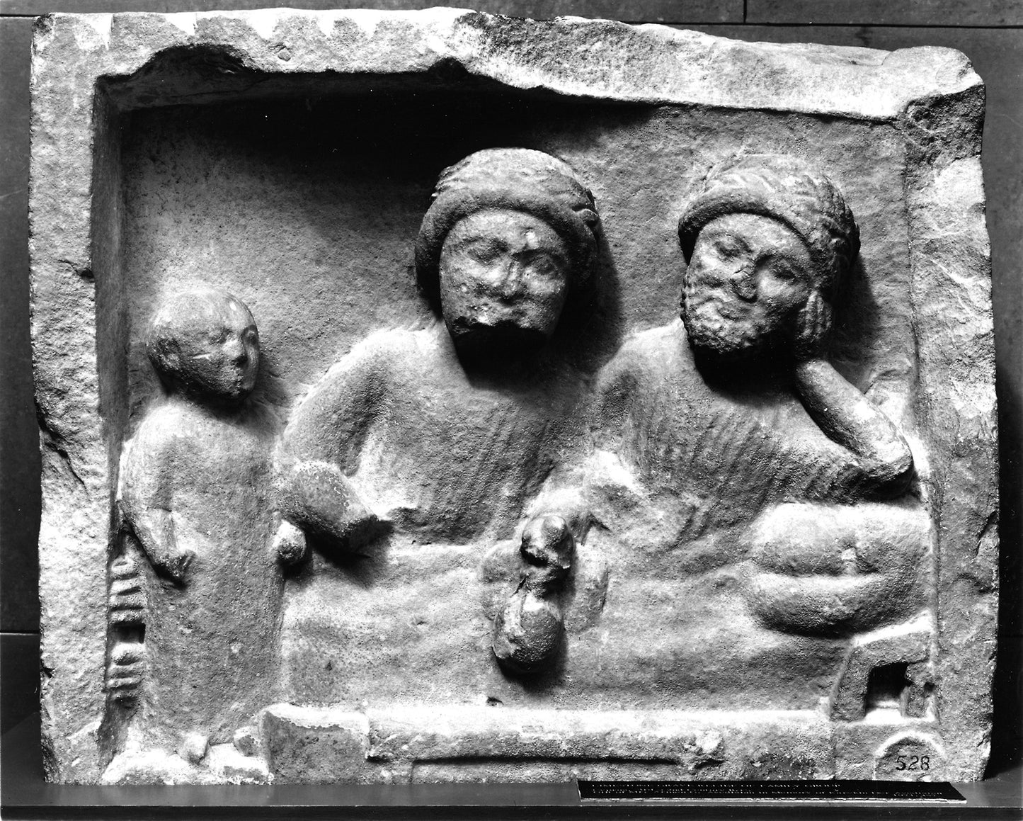Stele (Grave Marker) Depicting a Family Group - Cypriot; Cyprus, Poster Print Wall Art