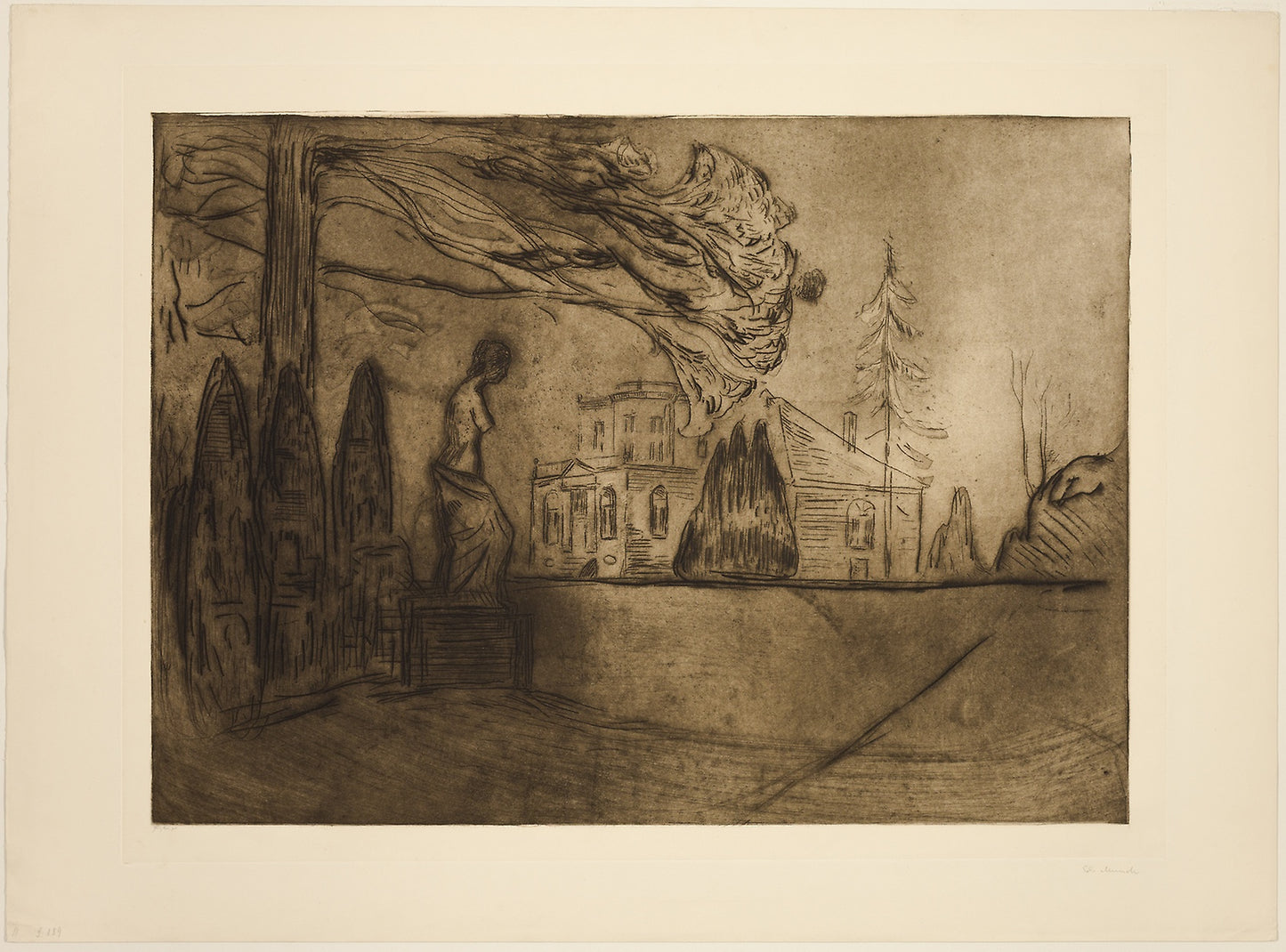 The Garden at Night - Edvard Munch (Norwegian, 1863-1944), Poster Print Wall Art