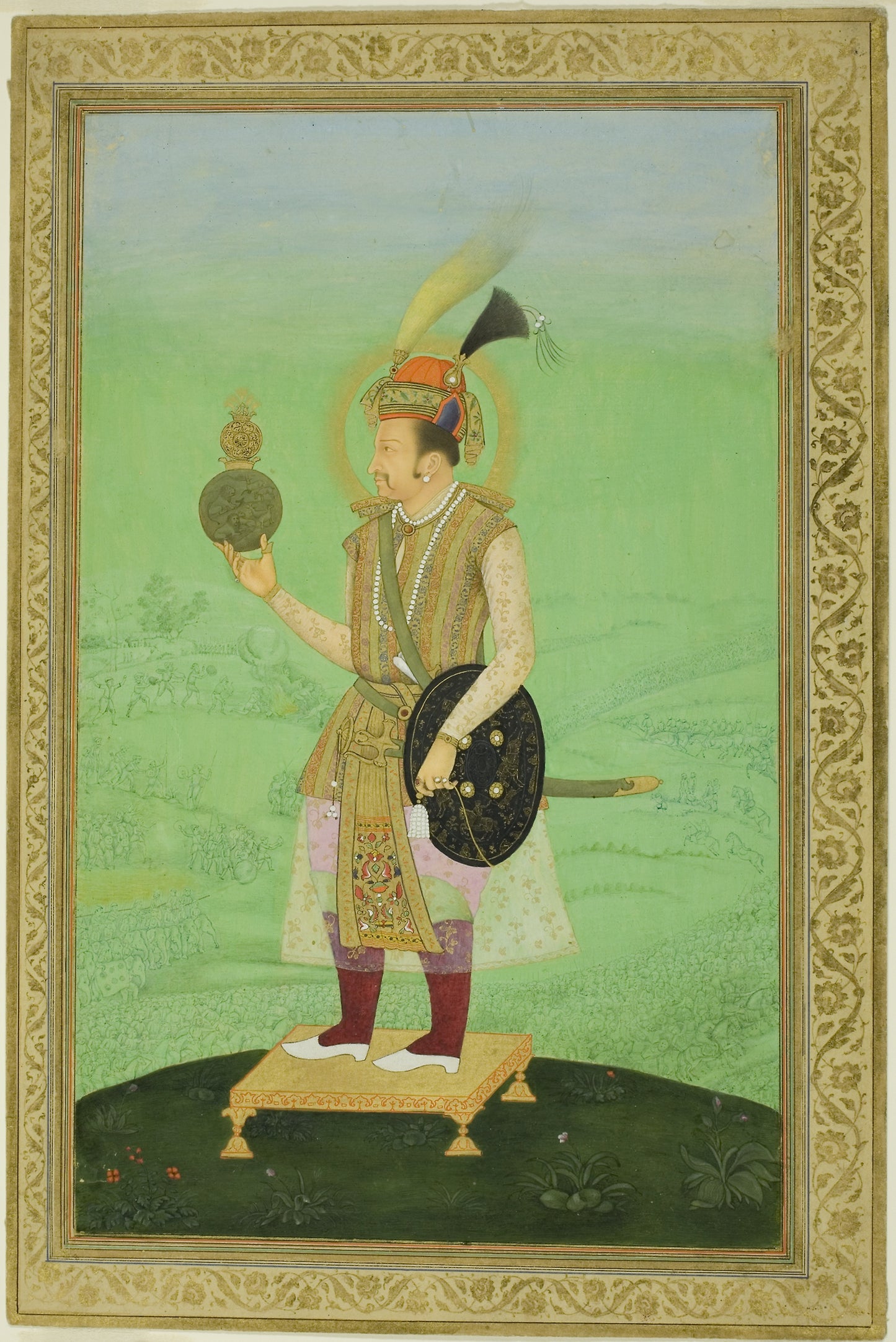 Portrait of Emperor Jahangir - India, Poster Print Wall Art
