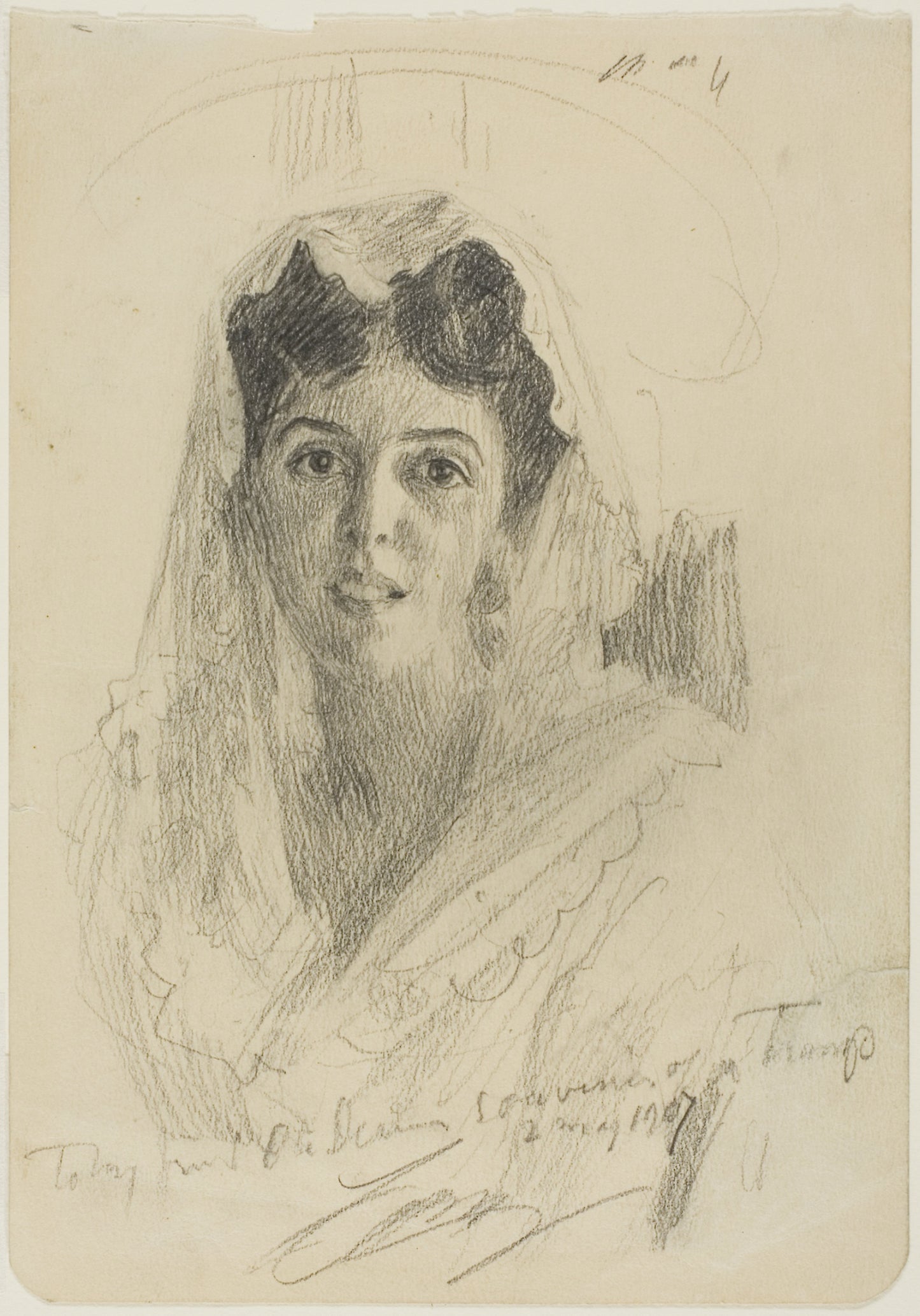 Head of a Woman (en Face) - Anders Zorn, Poster Print Wall Art