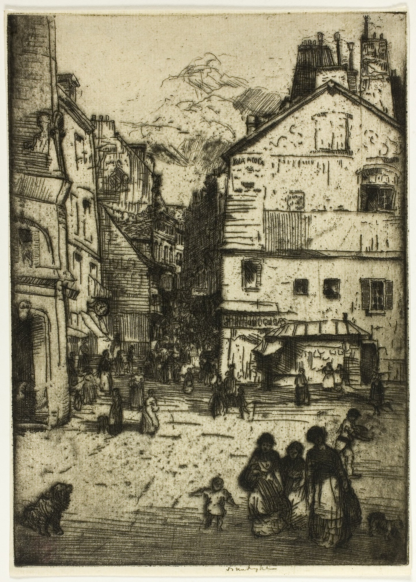 Rue Mouffetard, Paris - Donald Shaw MacLaughlan, Poster Print Wall Art