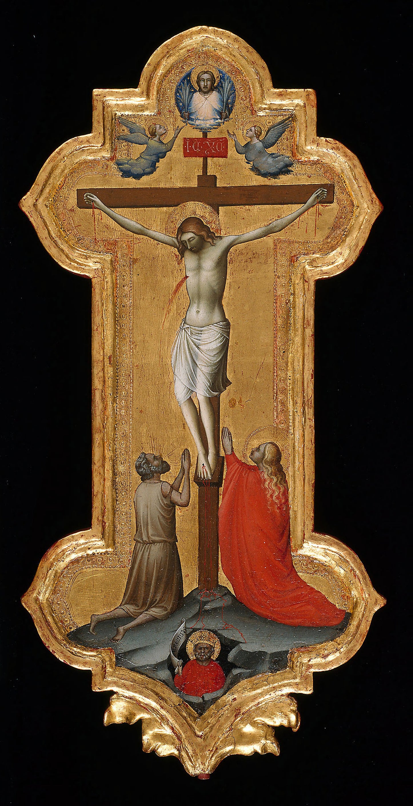 Processional Cross with Saint Mary Magdalene and a Blessed Hermit: Lorenzo Monaco, Poster Print Wall Art