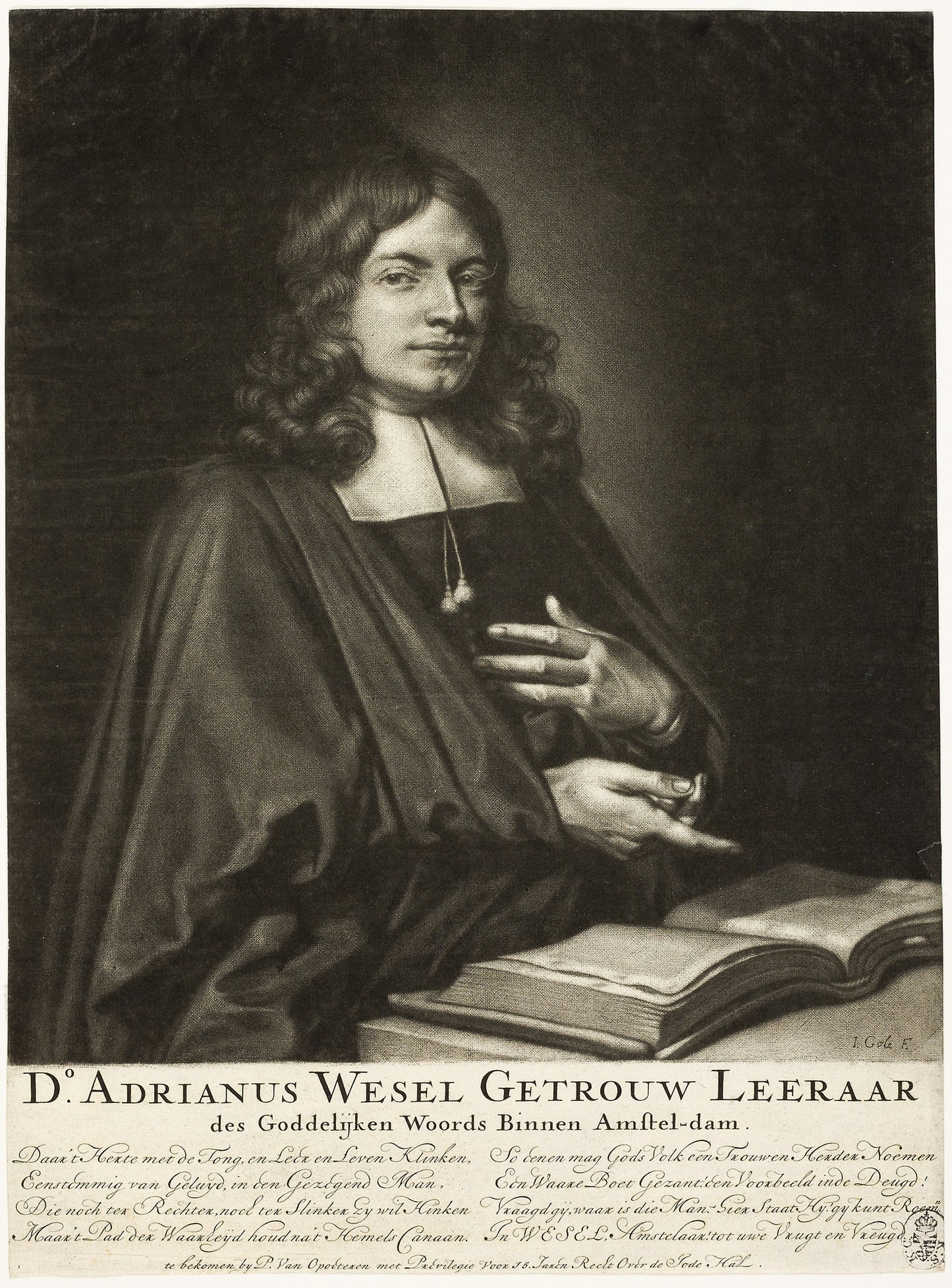 Adrian Wesel, Cleric in Amsterdam - Jacob Gole, Poster Print Wall Art
