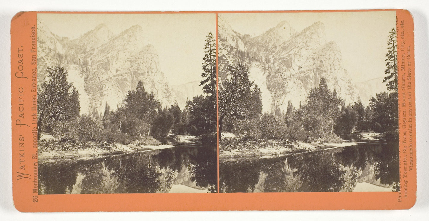 Three Brothers, 4480 ft., Yosemite - Carleton Watkins, Poster Print Wall Art