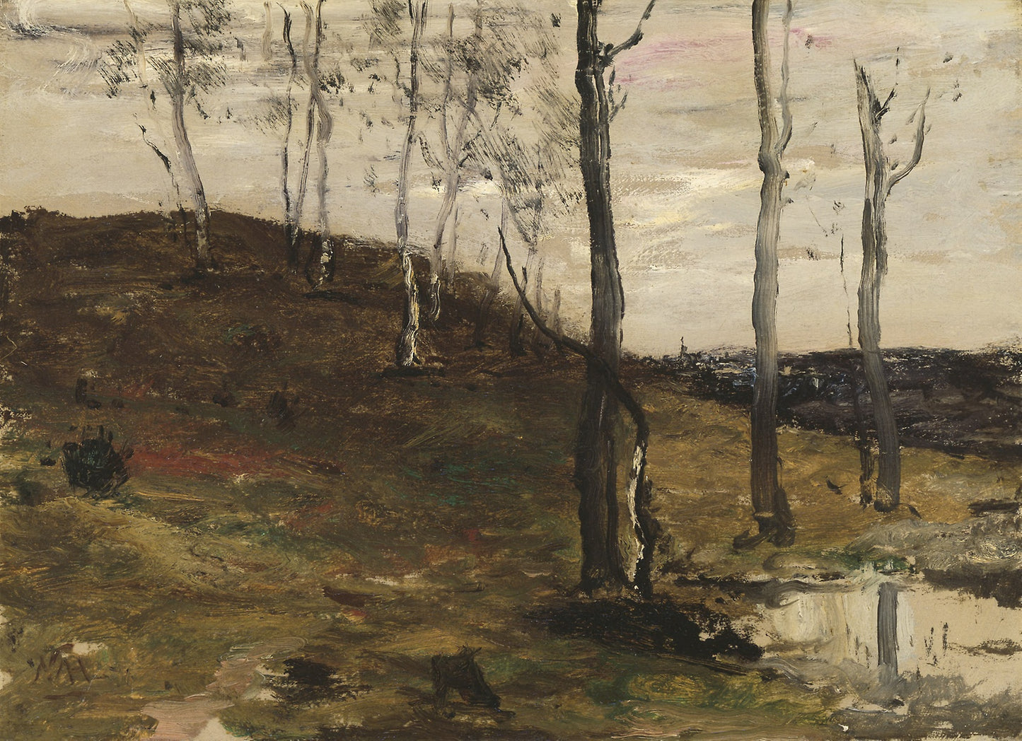Hillside with Trees - William Morris Hunt, Poster Print Wall Art