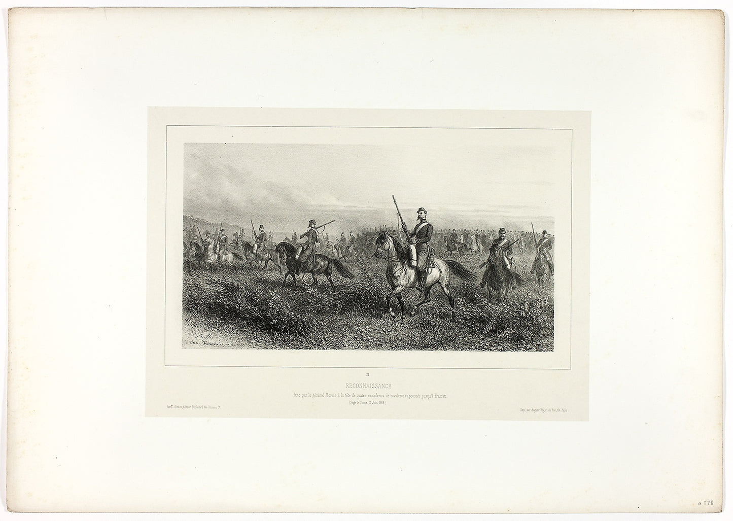 Reconnaisance, from Souvenirs d’Italie - Expédition de Rome - Denis Auguste Marie Raffet (French, 1804-1860), Poster Print Wall Art