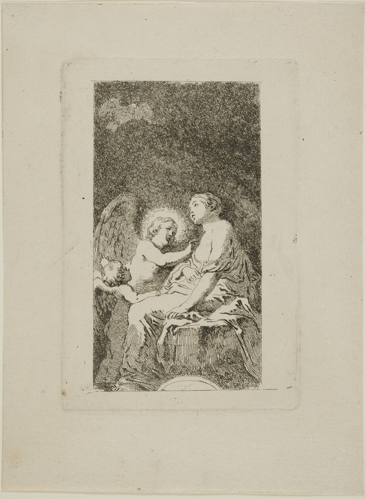 Saint Catherine of Alexandria Cured - an Angel - Jean Honoré Fragonard (French, 1732-1806), Poster Print Wall Art
