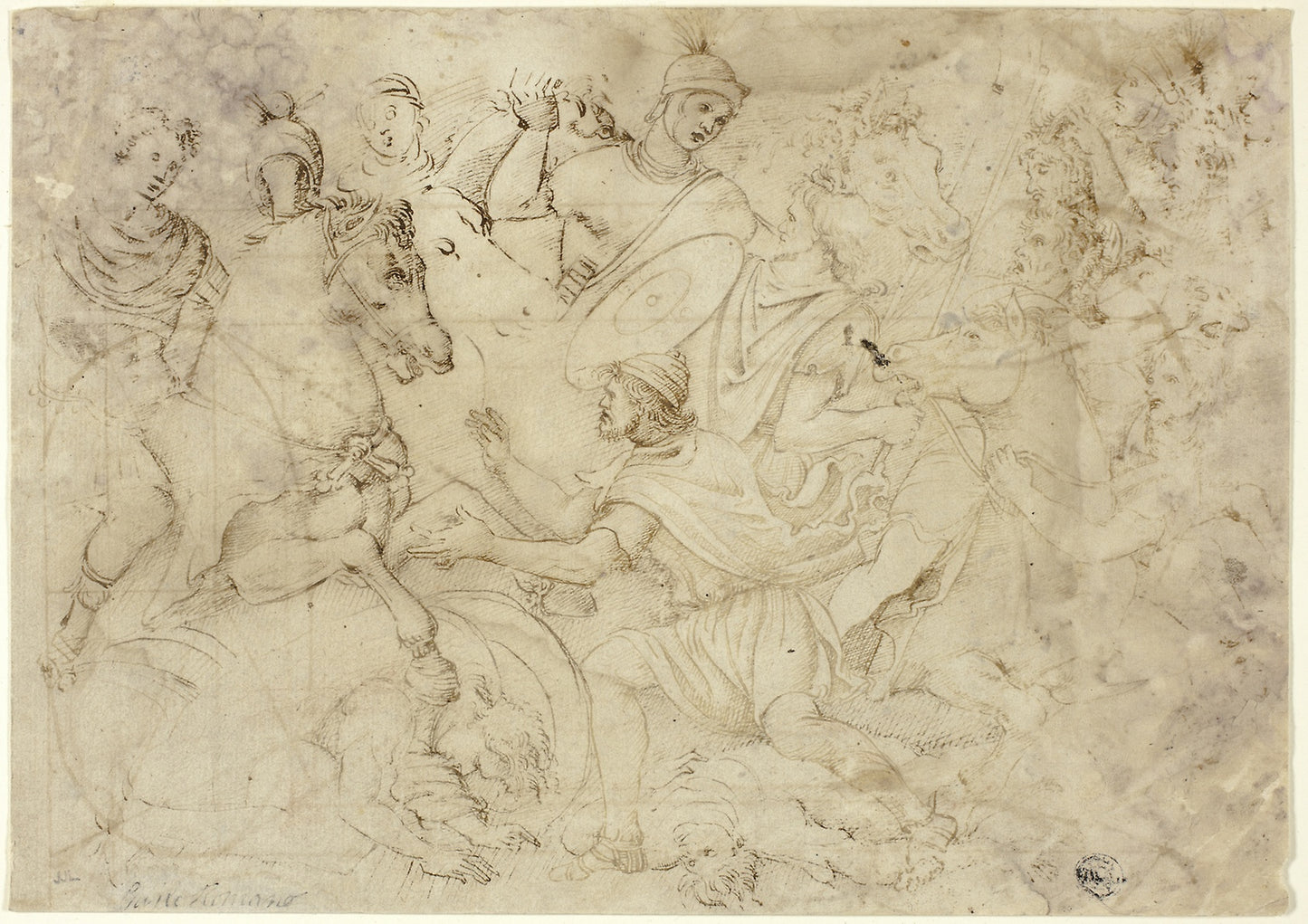 After the Antique - Trajan's Victorious Combat against the Dacians - Italian, Roman, Poster Print Wall Art