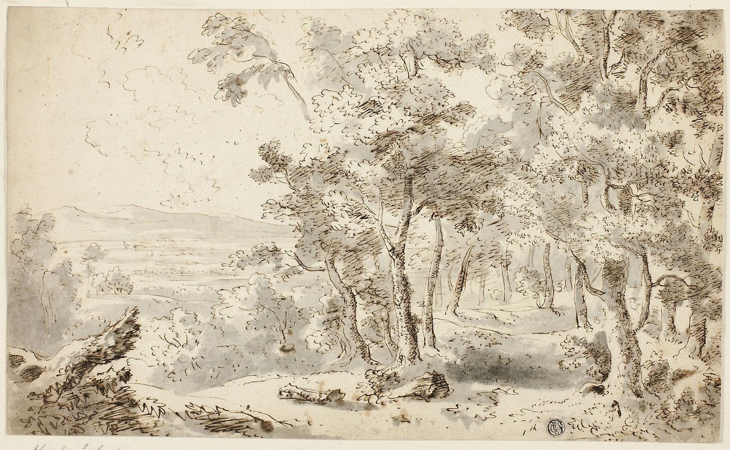 Forest, Valley and Distant Hills - Karl Schutz, Poster Print Wall Art