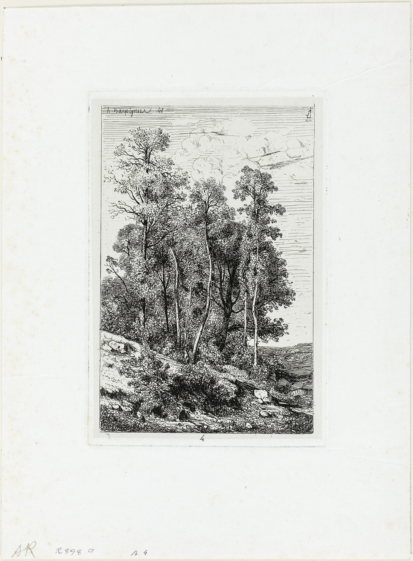 Birches and Oaks - Henri Joseph Harpignies, Poster Print Wall Art