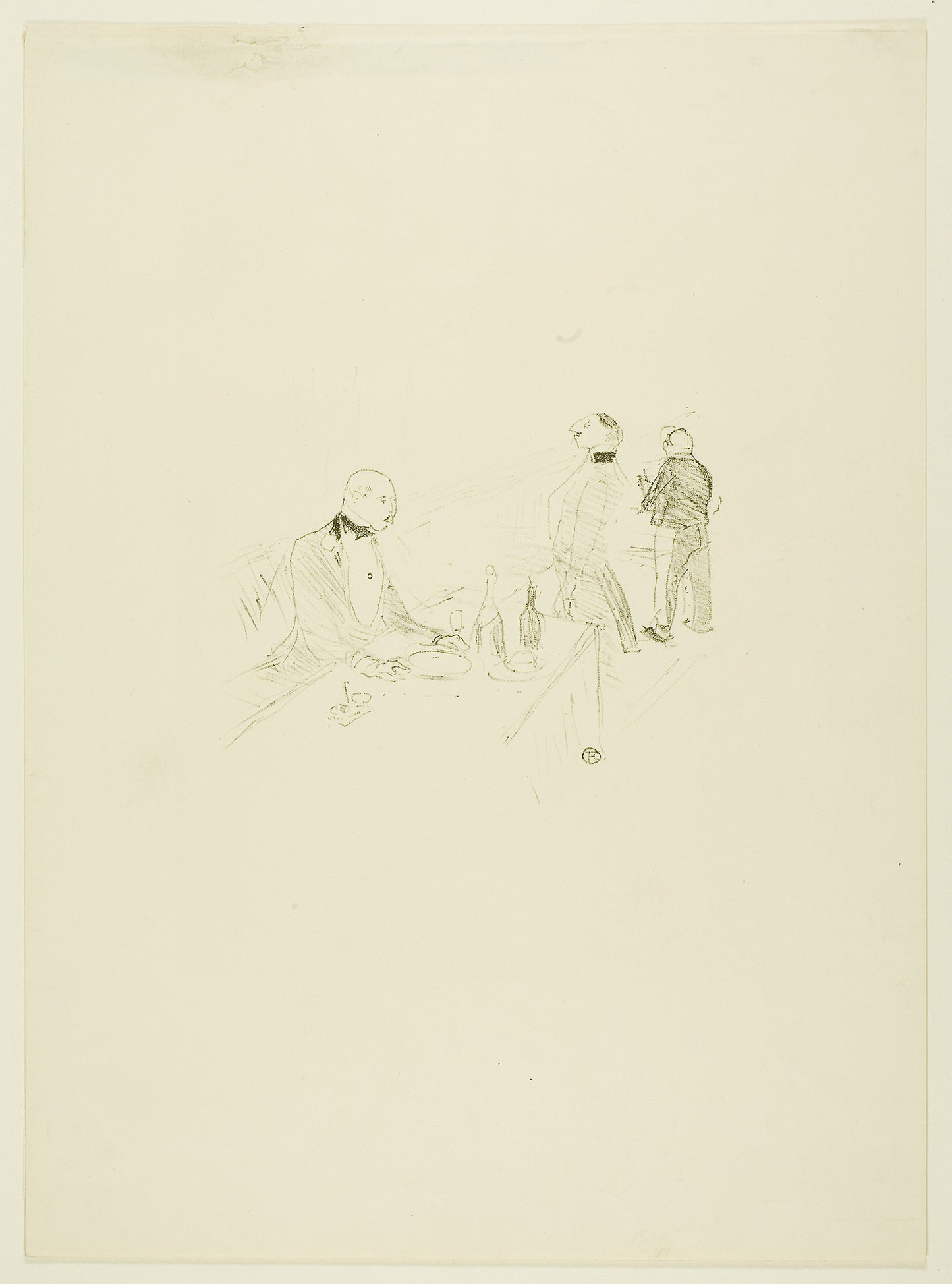 At the Maison d'Or - Henri de Toulouse-Lautrec, Poster Print Wall Art