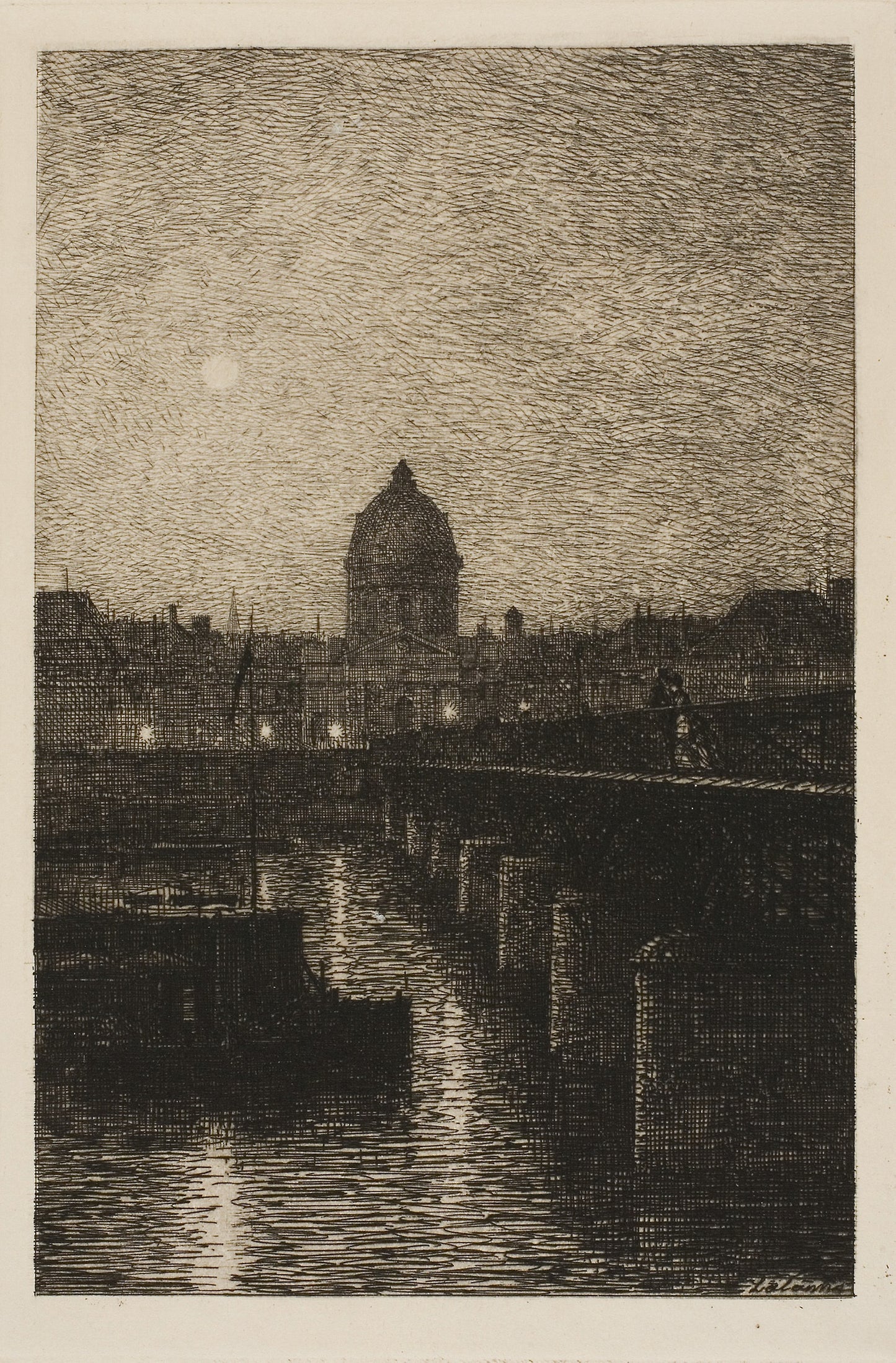 Le Pont des Arts - Maxime Lalanne, Poster Print Wall Art