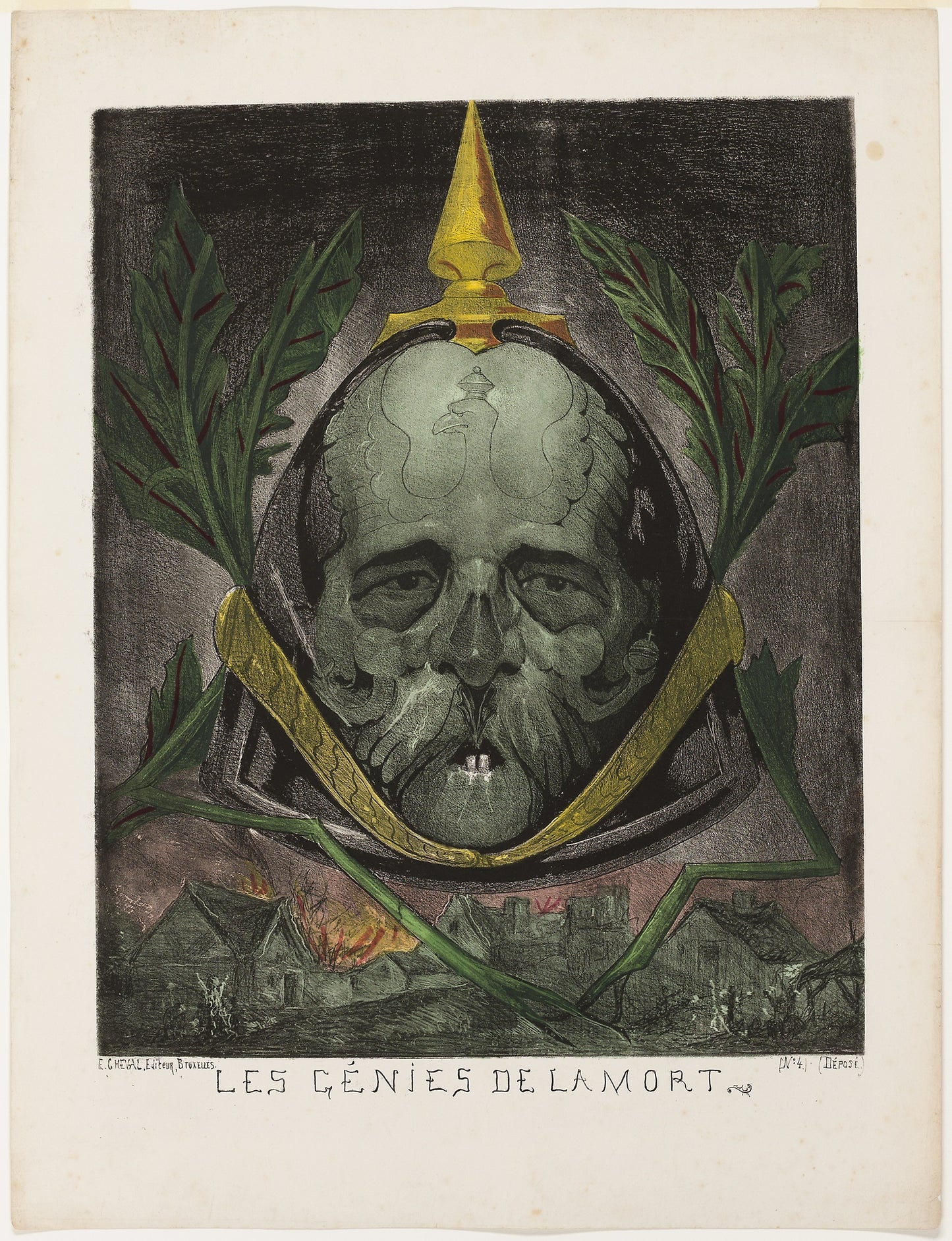 Bismarck, from Les Génies de la Mort - Edmond Guilliaume, Poster Print Wall Art
