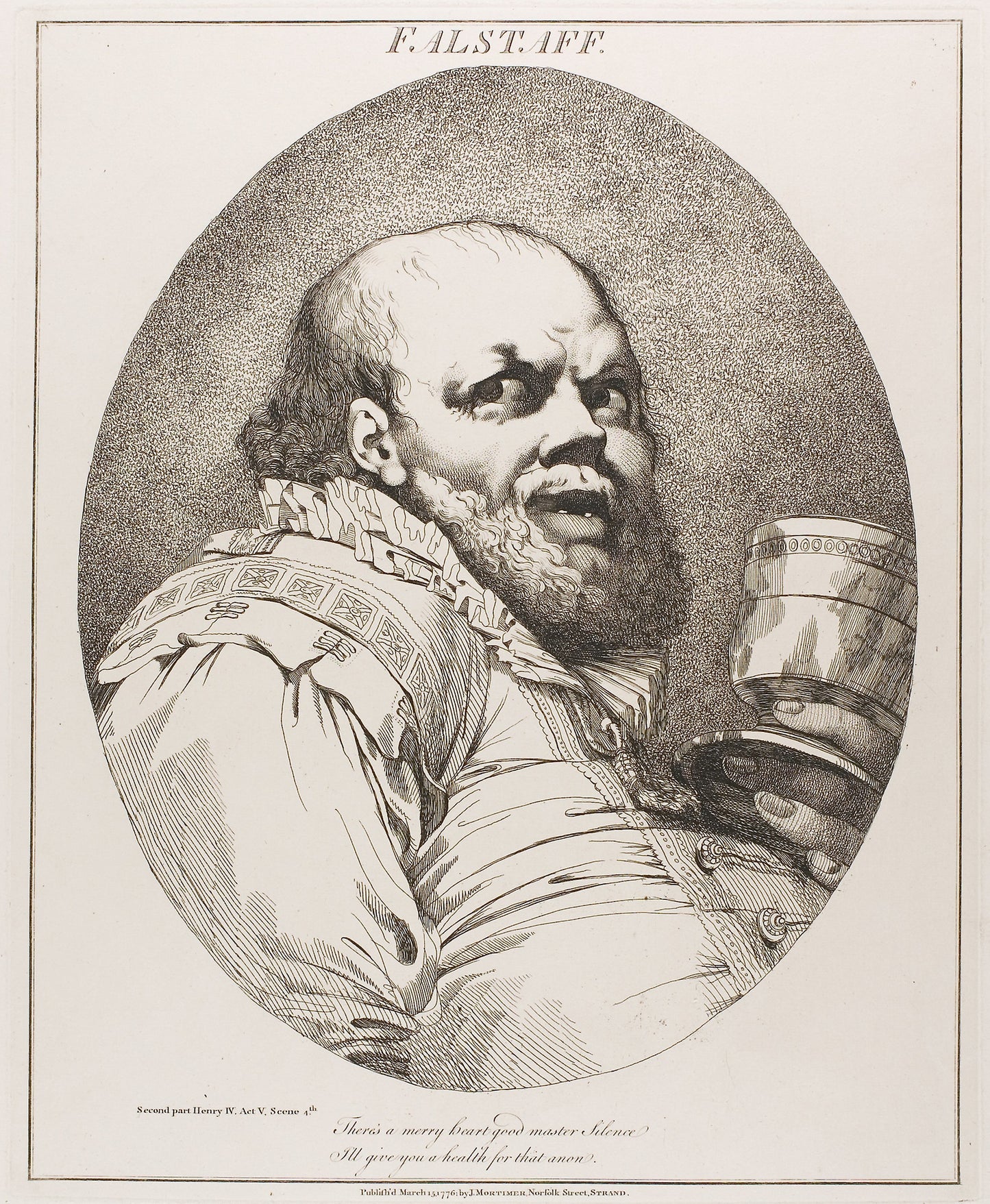 Falstaff - John Hamilton Mortimer, Poster Print Wall Art