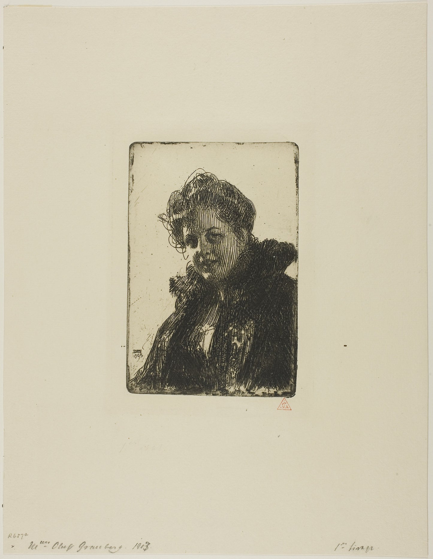 Mrs. Granberg - Anders Zorn, Poster Print Wall Art