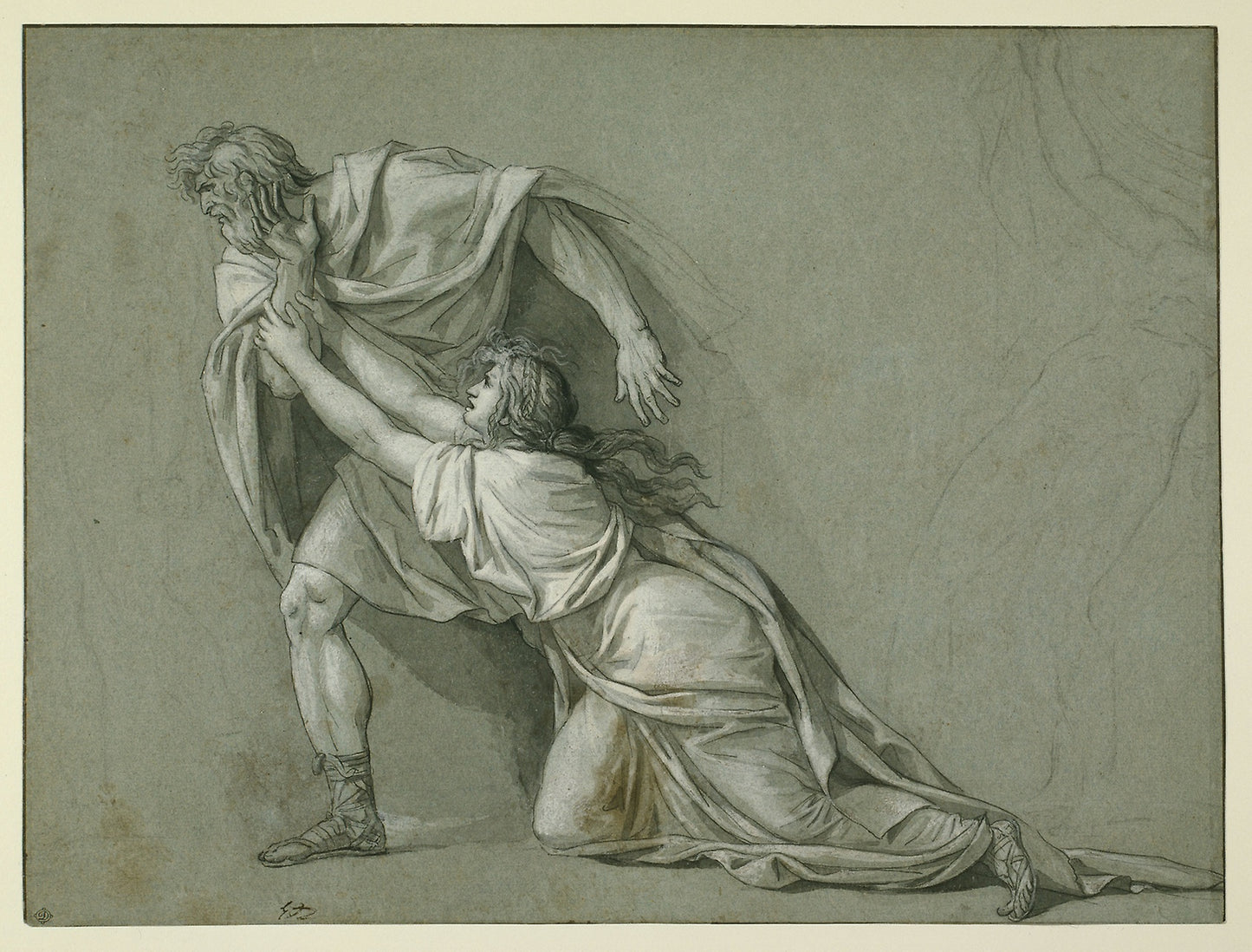 The Departure of Marcus Attilius Regulus for Carthage: Jacques Louis David,16x12"(A3) Poster