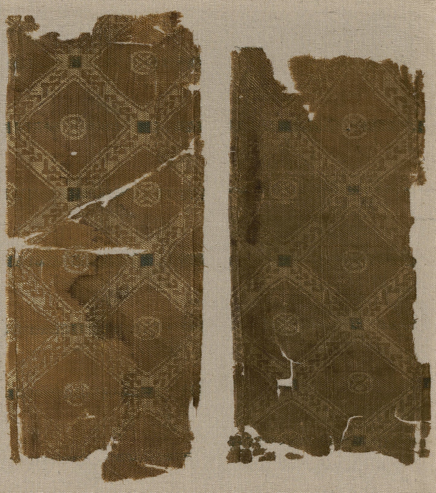 Two Border Fragments - Egypt, Akhmin, Poster Print Wall Art
