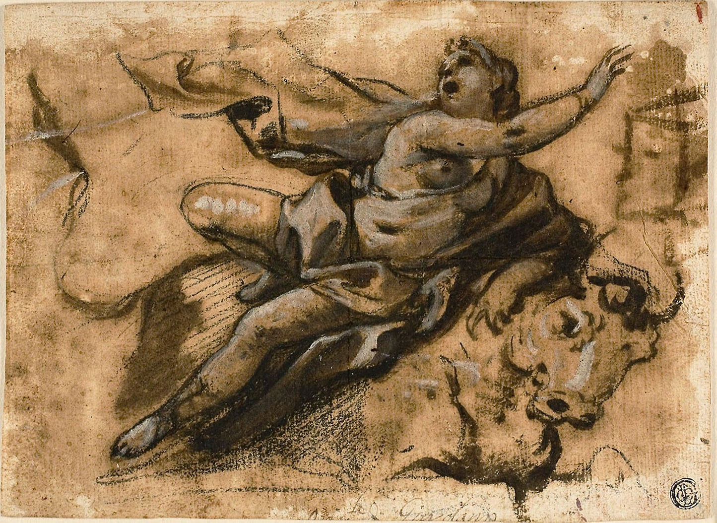 Rape of Europa - Luca Giordano, Poster Print Wall Art