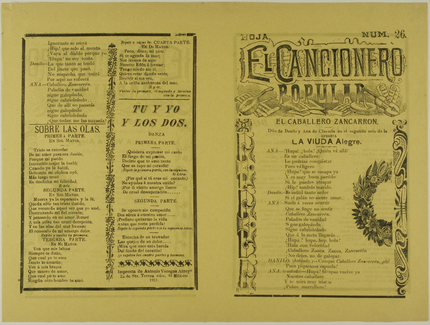 El cancionero popular, hoja num. 26 (The Popular Songbook, Sheet No. 26) - Unknown Artist, Poster Print Wall Art