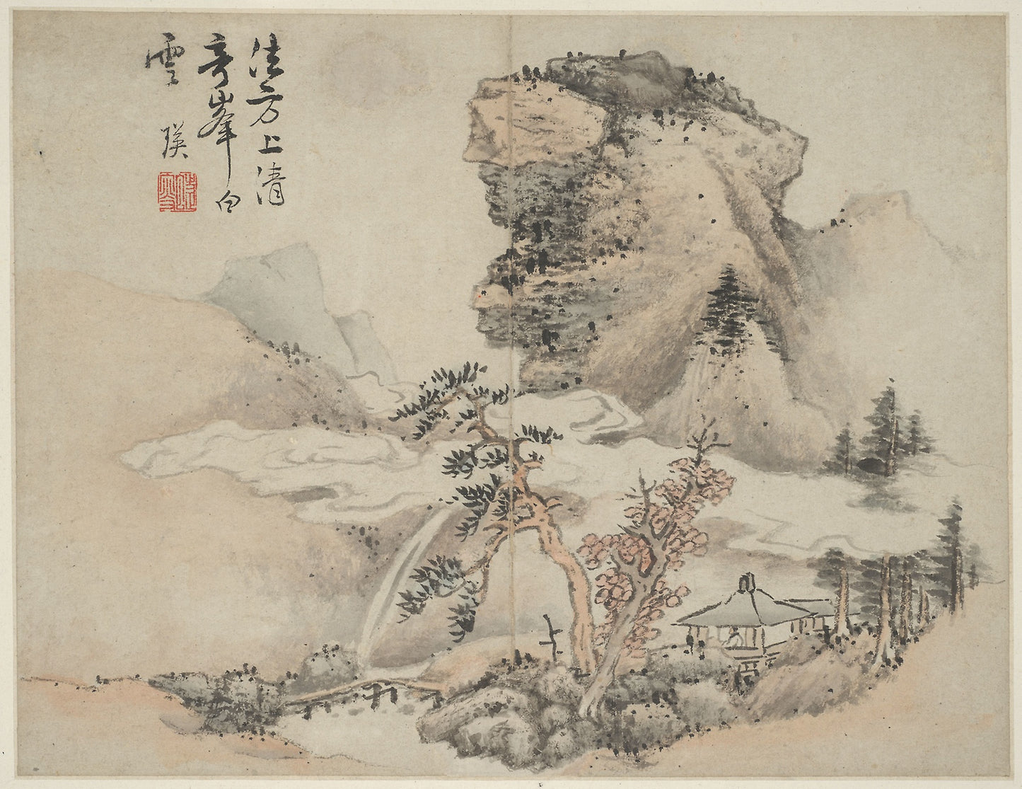 Landscape in the Style of Ancient Masters - after Fang Congyi (active c. 1340-80) - Lan Ying, Poster Print Wall Art