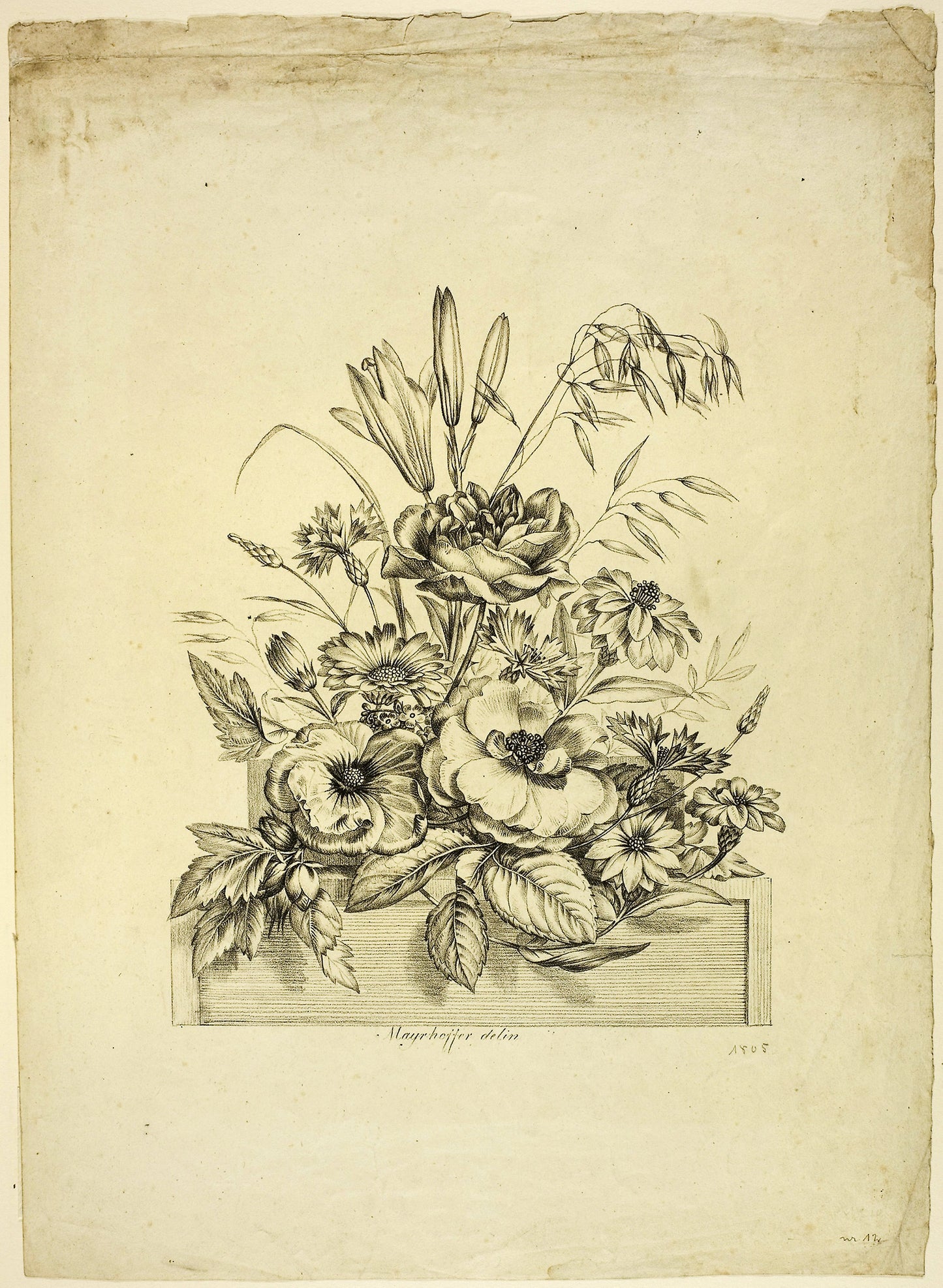 Flower Piece - Johann Nepomuk Mayrhoffer, Poster Print Wall Art