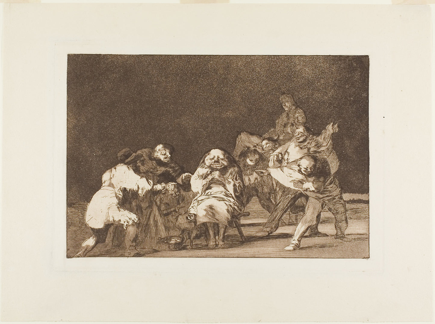 He who does not like thee will defame thee in jest, plate 17 from Los Proverbios - Francisco José de Goya y Lucientes, Poster Print Wall Art