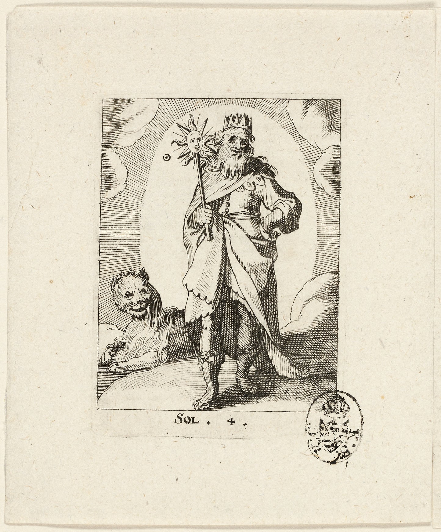 Sol, plate four from Der VII Planeten - Conrad Meyer, Poster Print Wall Art