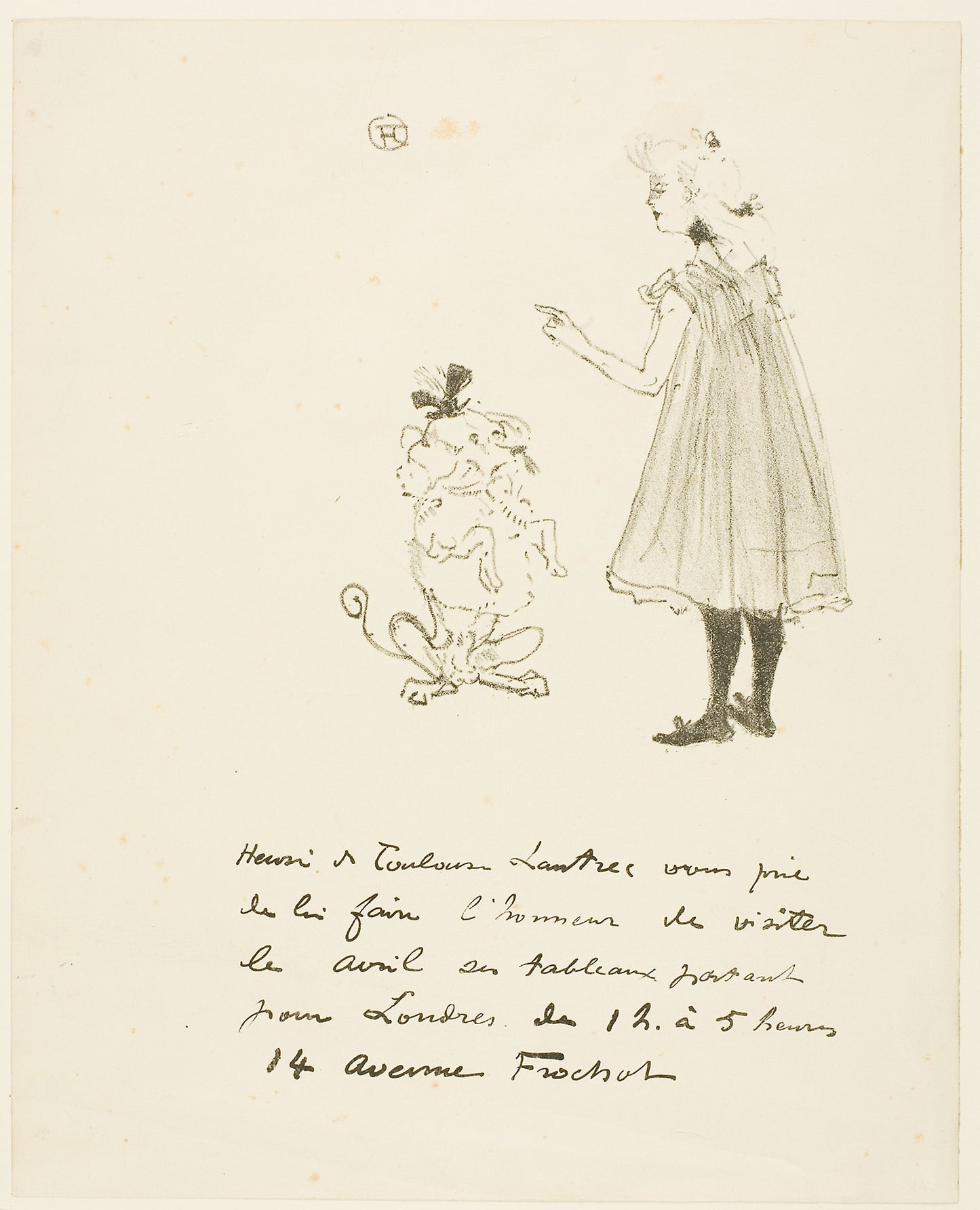 Invitation to an Exhibition - Henri de Toulouse-Lautrec, Poster Print Wall Art