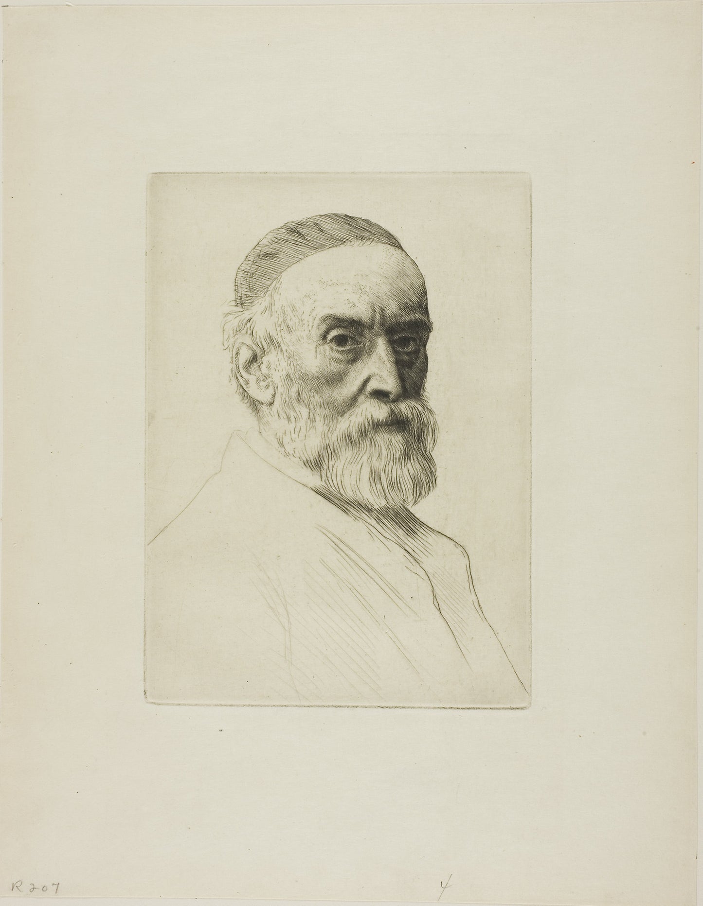Portrait of G. F. Watts, R.A. - Alphonse Legros, Poster Print Wall Art