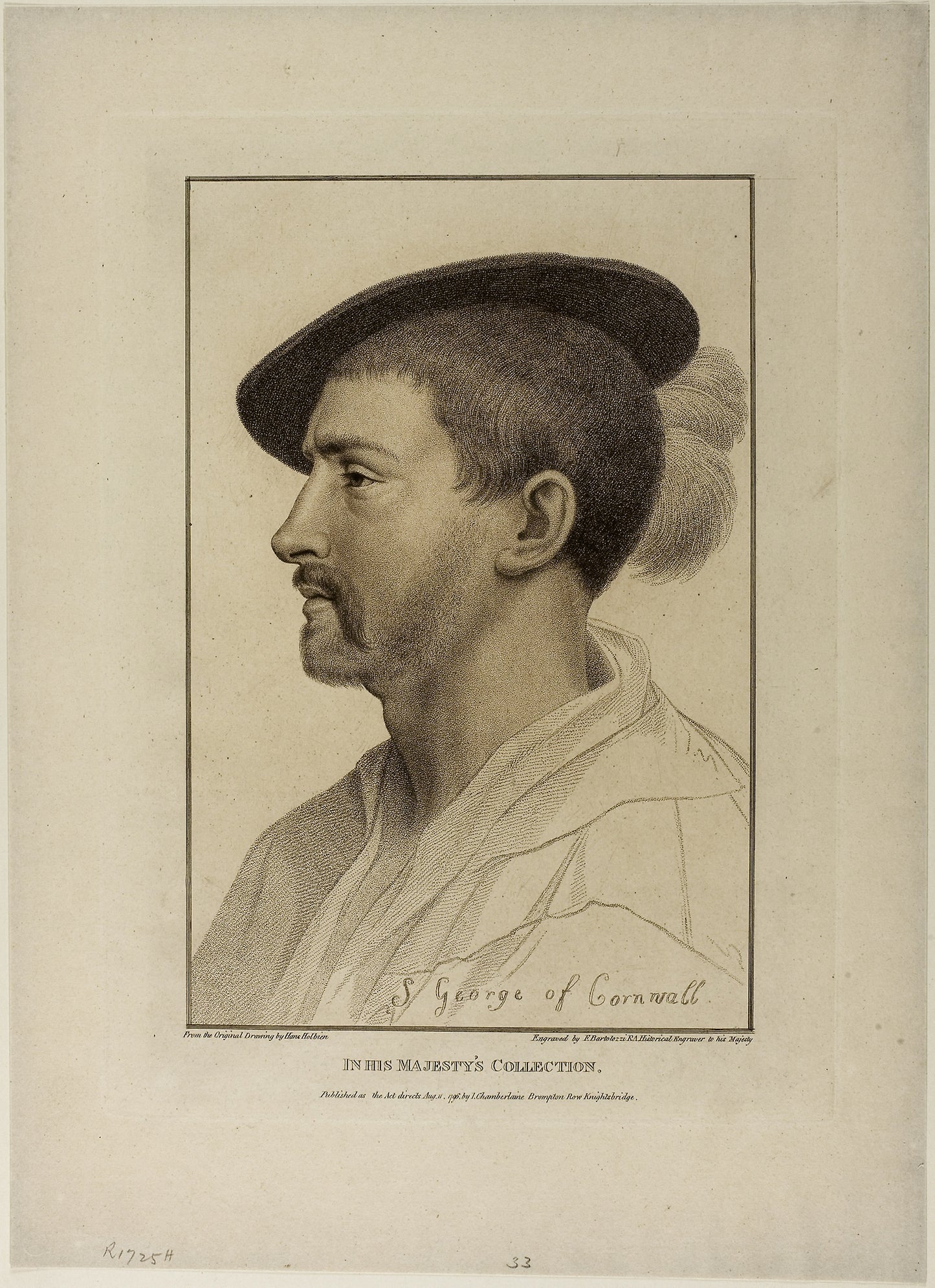 Sir Simon George (of Cornwall) - Francesco Bartolozzi (Italian, 1727-1815), Poster Print Wall Art