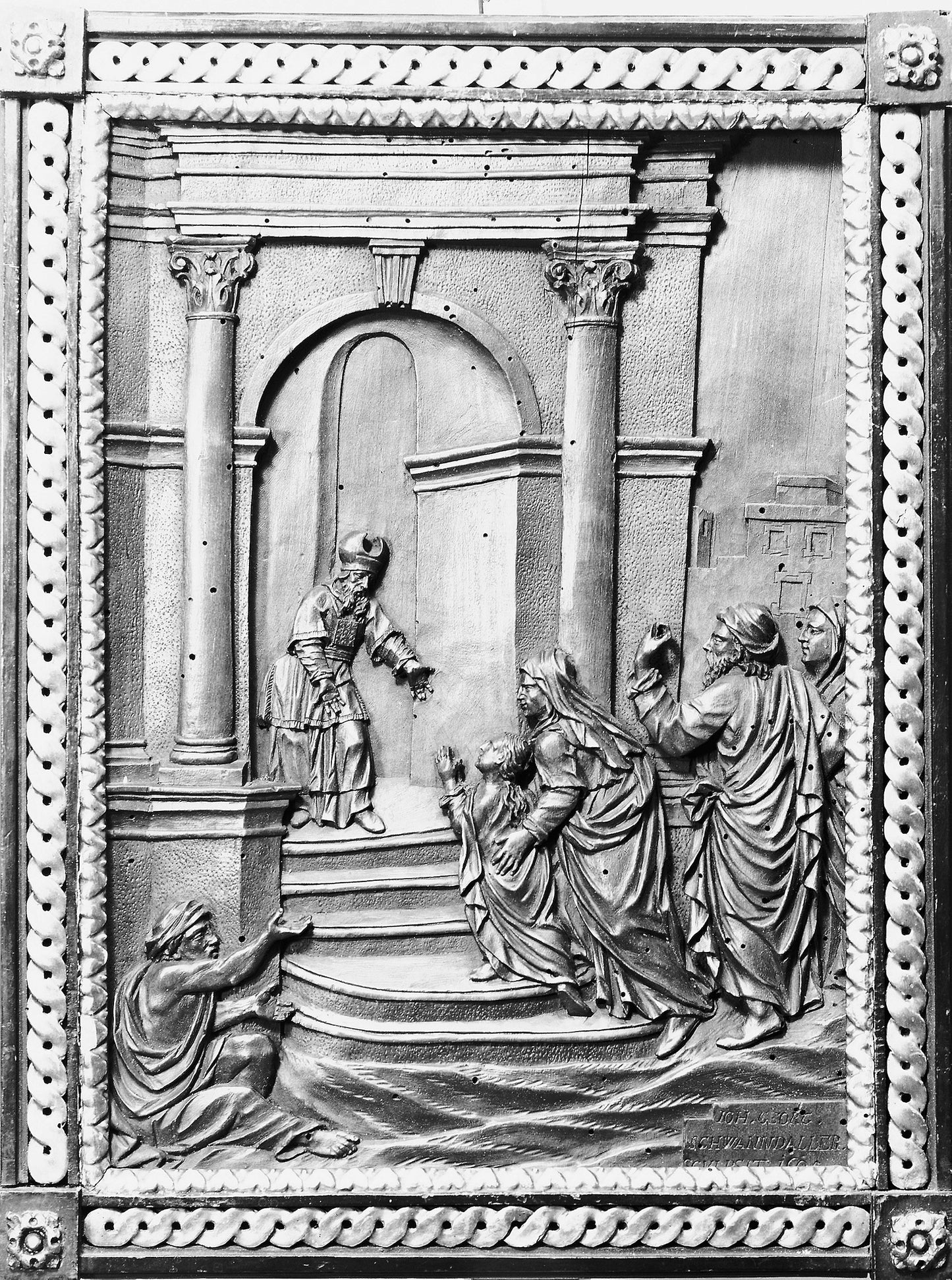 Presentation of the Child Jesus to Mary and Joseph - Johann Georg Schwanthaler, Poster Print Wall Art