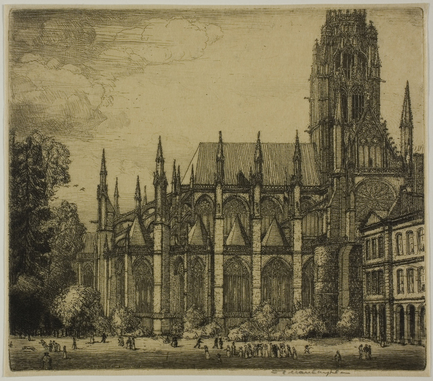 St. Ouen, Rouen - Donald Shaw MacLaughlan, Poster Print Wall Art