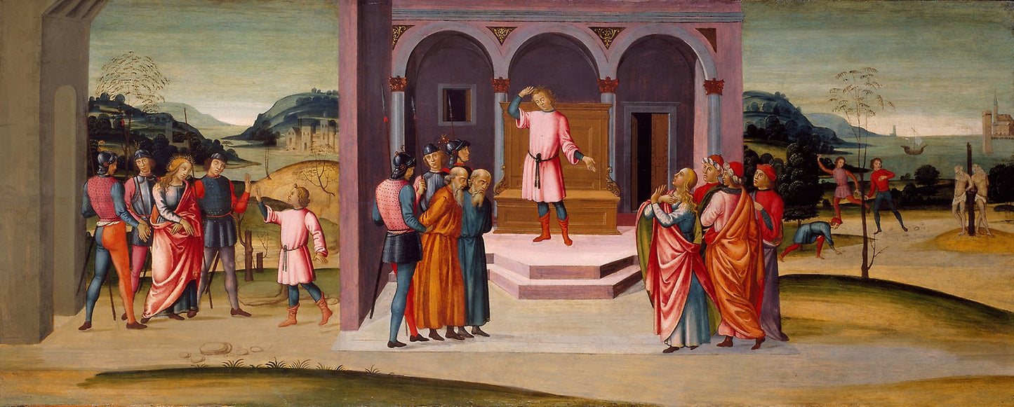 Daniel Saving Susanna, the Judgment of Daniel, and the Execution of the Elders - Master of Apollo and Daphne, Poster Print Wall Art