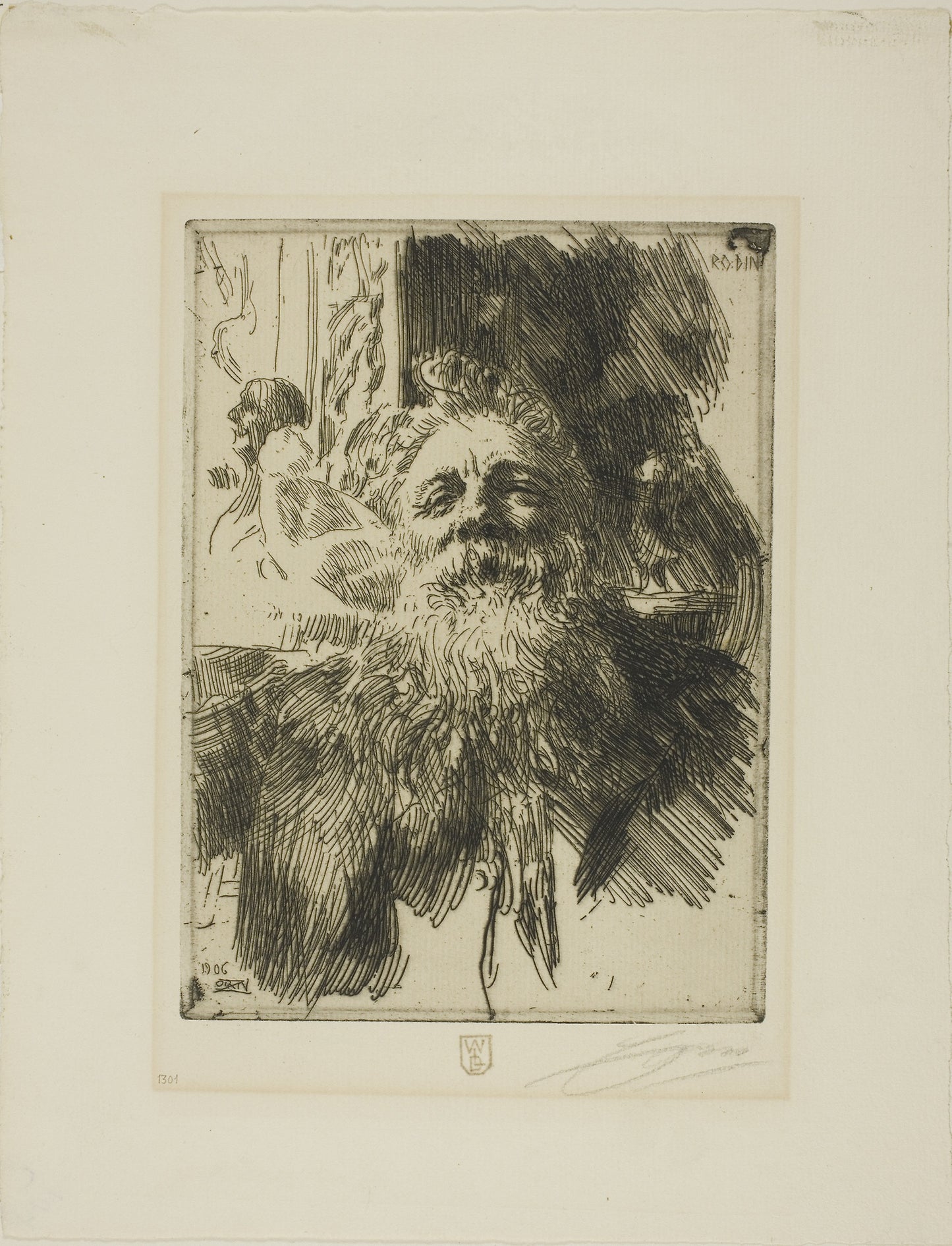 Auguste Rodin - Anders Zorn, Poster Print Wall Art