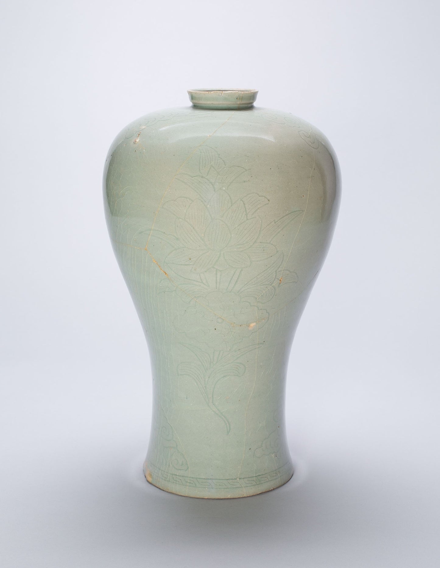 Baluster-Shaped Vase with Lotus Flowers - Korea, Poster Print Wall Art