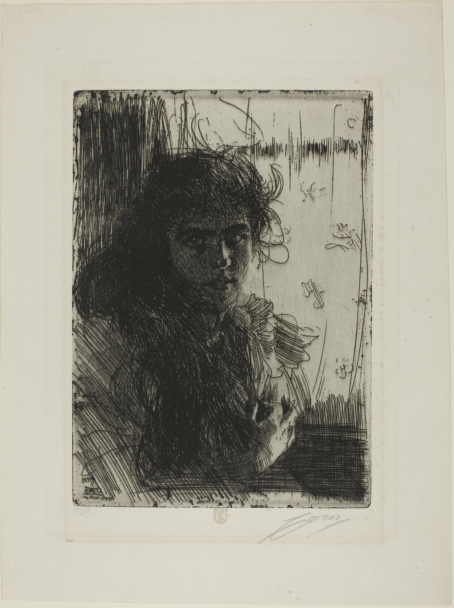 An Irish Girl or Annie - Anders Zorn, Poster Print Wall Art