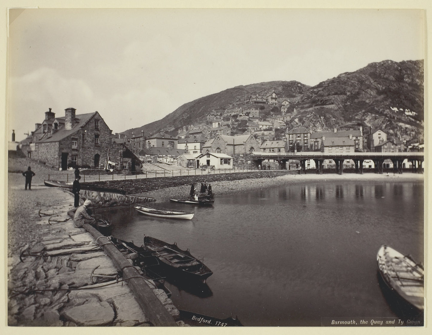 Barmouth, the Quay and Ty Gwyn - Francis Bedford, Poster Print Wall Art