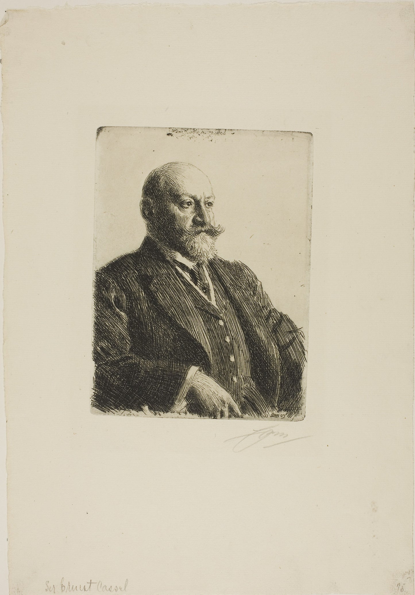 Sir Ernest Cassel - Anders Zorn, Poster Print Wall Art