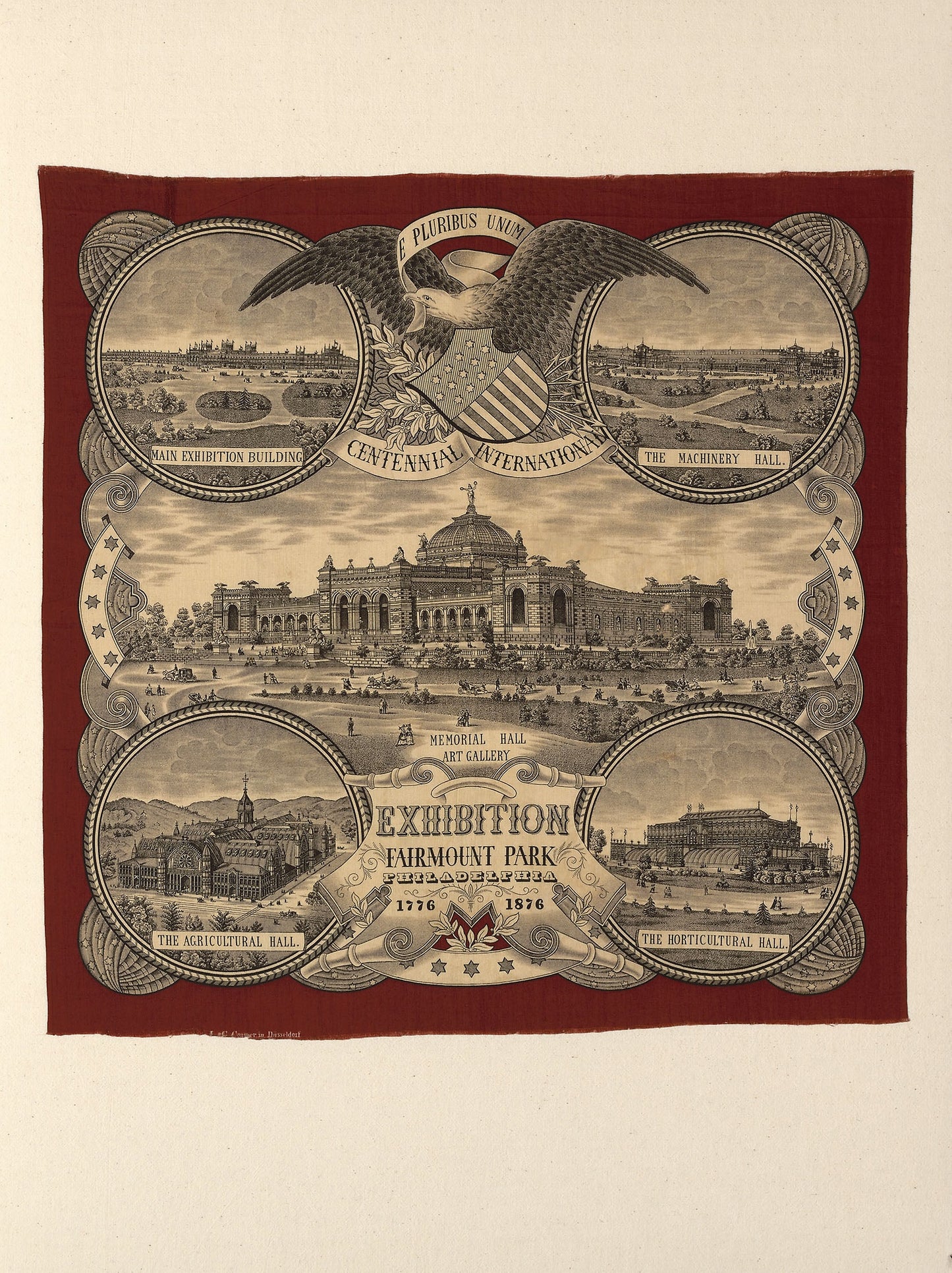 Handkerchief: Manufactured: A. & C. Cramer (German, active about 1876), Poster Print Wall Art